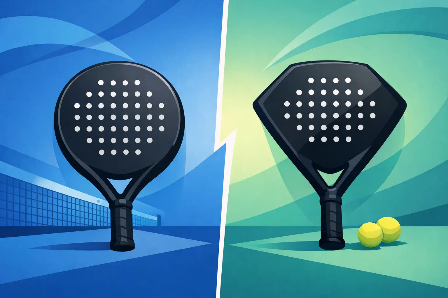 Round vs Diamond Padel Racket