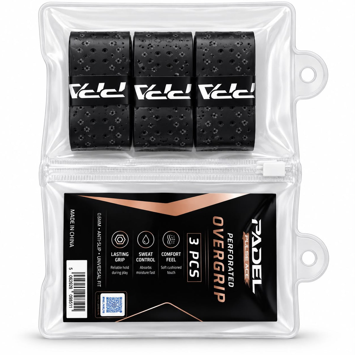 PPA PlatinumTouch™ Pro Perforated Overgrip – Black